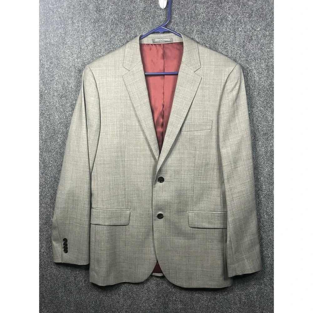 Men's Indochino Gray 100% Wool 2‎ Button Blazer See Pictures For Measurements